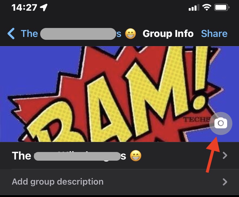 Change icon for WhatsApp mobile group