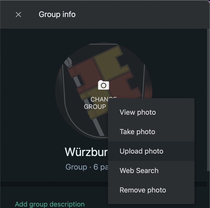 Change WhatsApp groups desktop icon