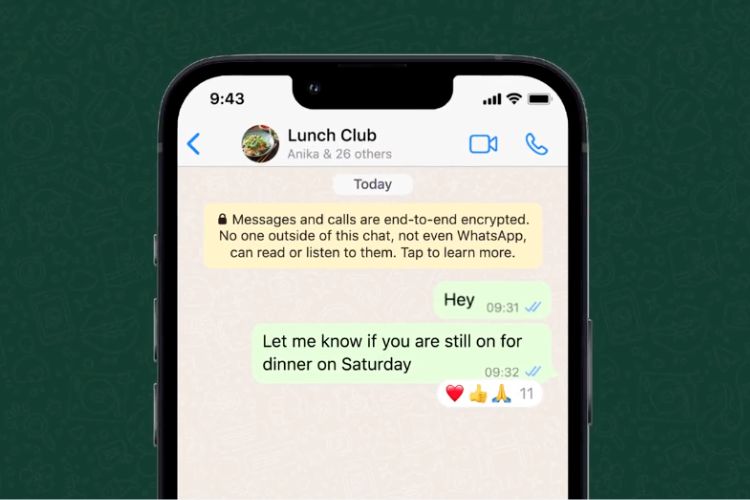WhatsApp Officially Adds Message Reactions, New Admin Tools