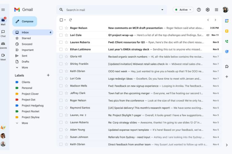 gmail new look