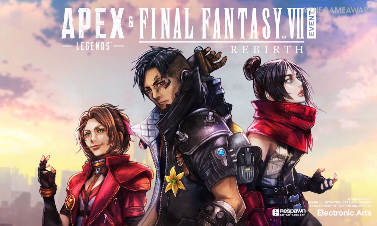 apex legends x final fantasy 7 rebirth event poster